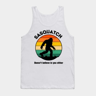 sasquatch retro style doesn't belive in you either Tank Top